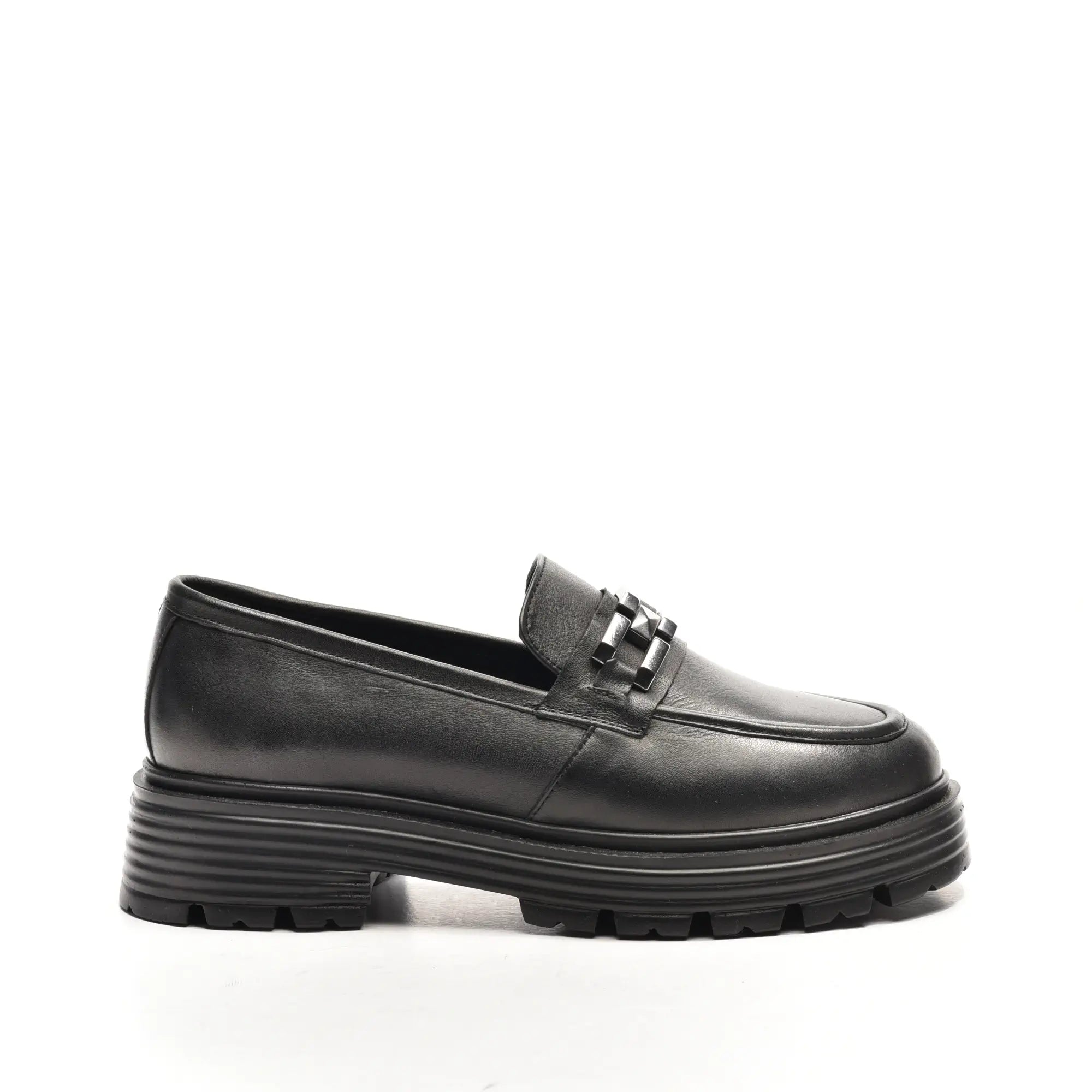 Pantofi dama din piele naturala cu accesoriu 1003