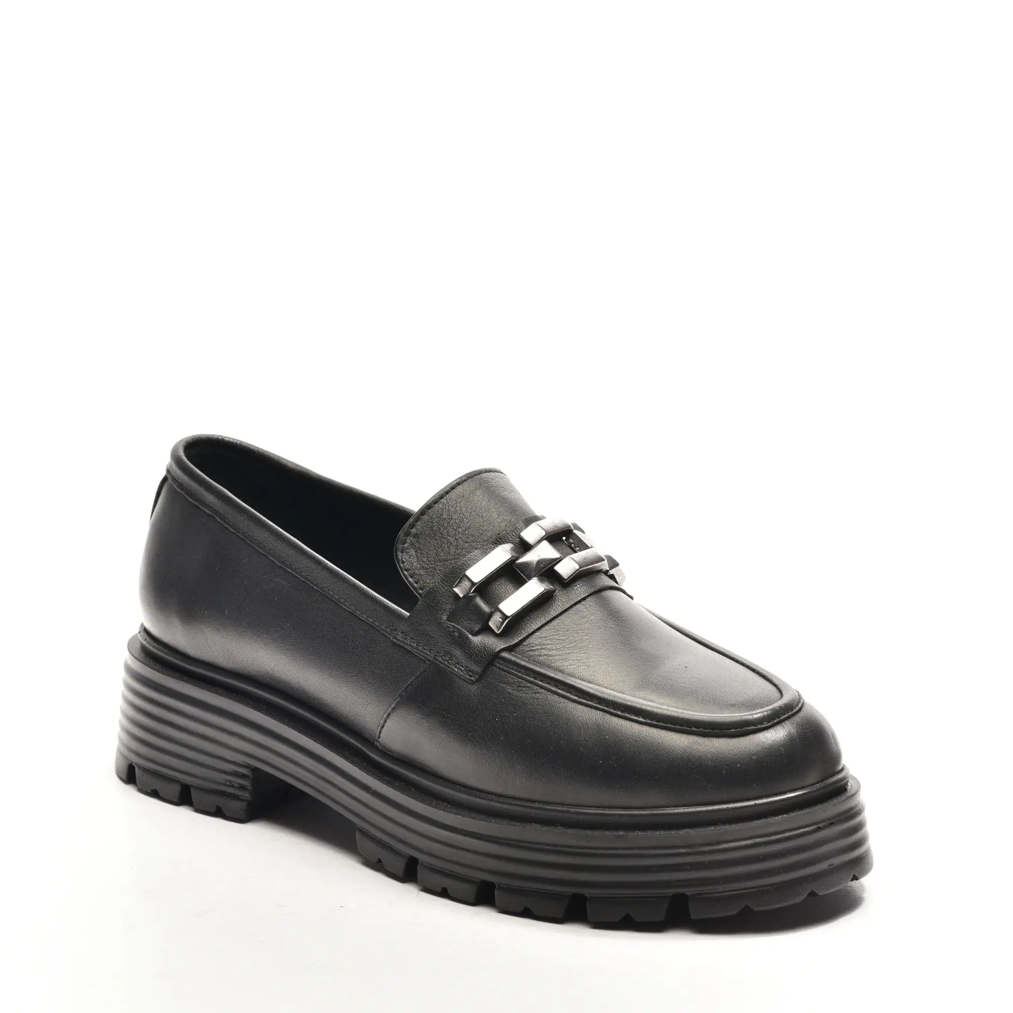 Pantofi dama din piele naturala cu accesoriu 1003