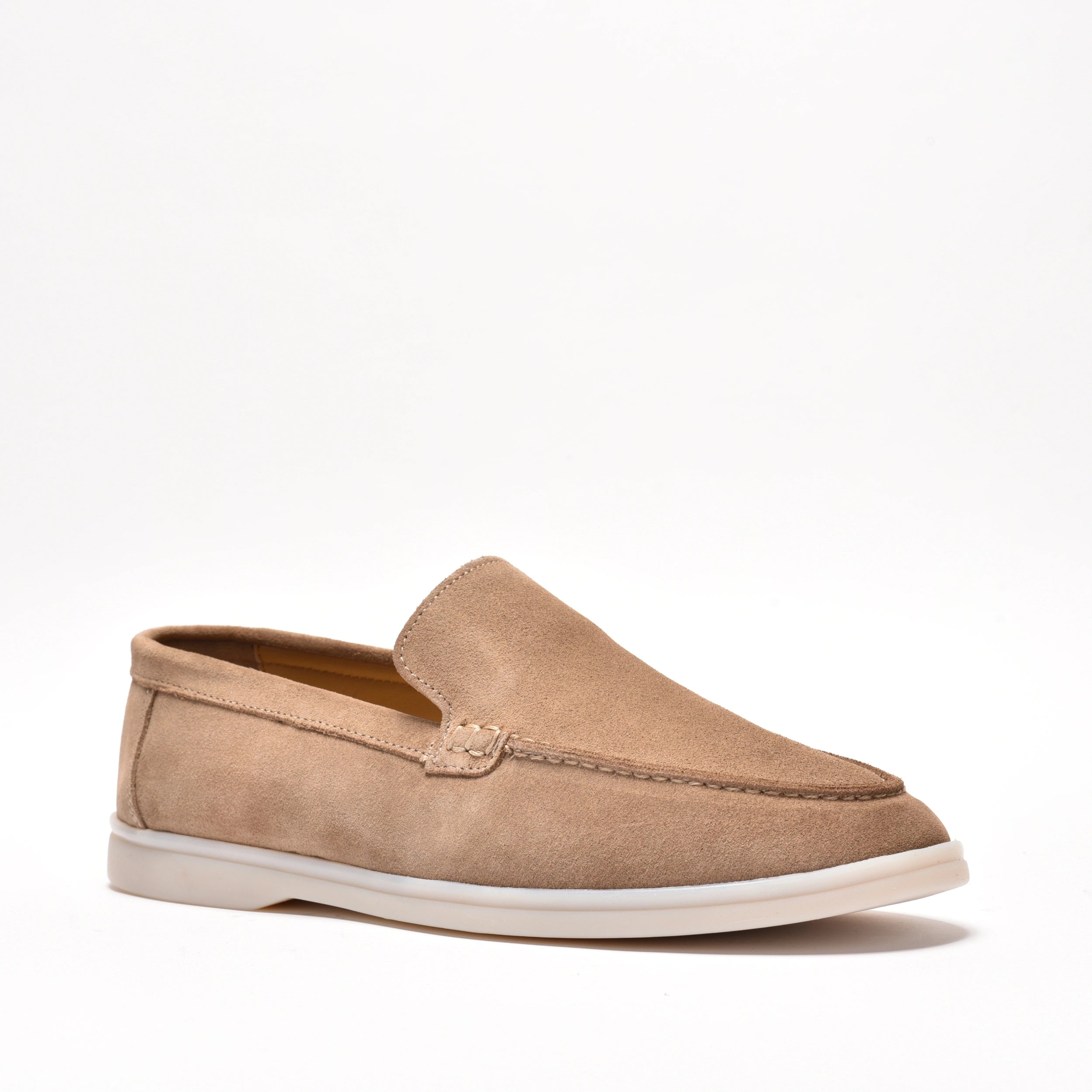 Pantofi casual barbati din piele intoarsa bej 020