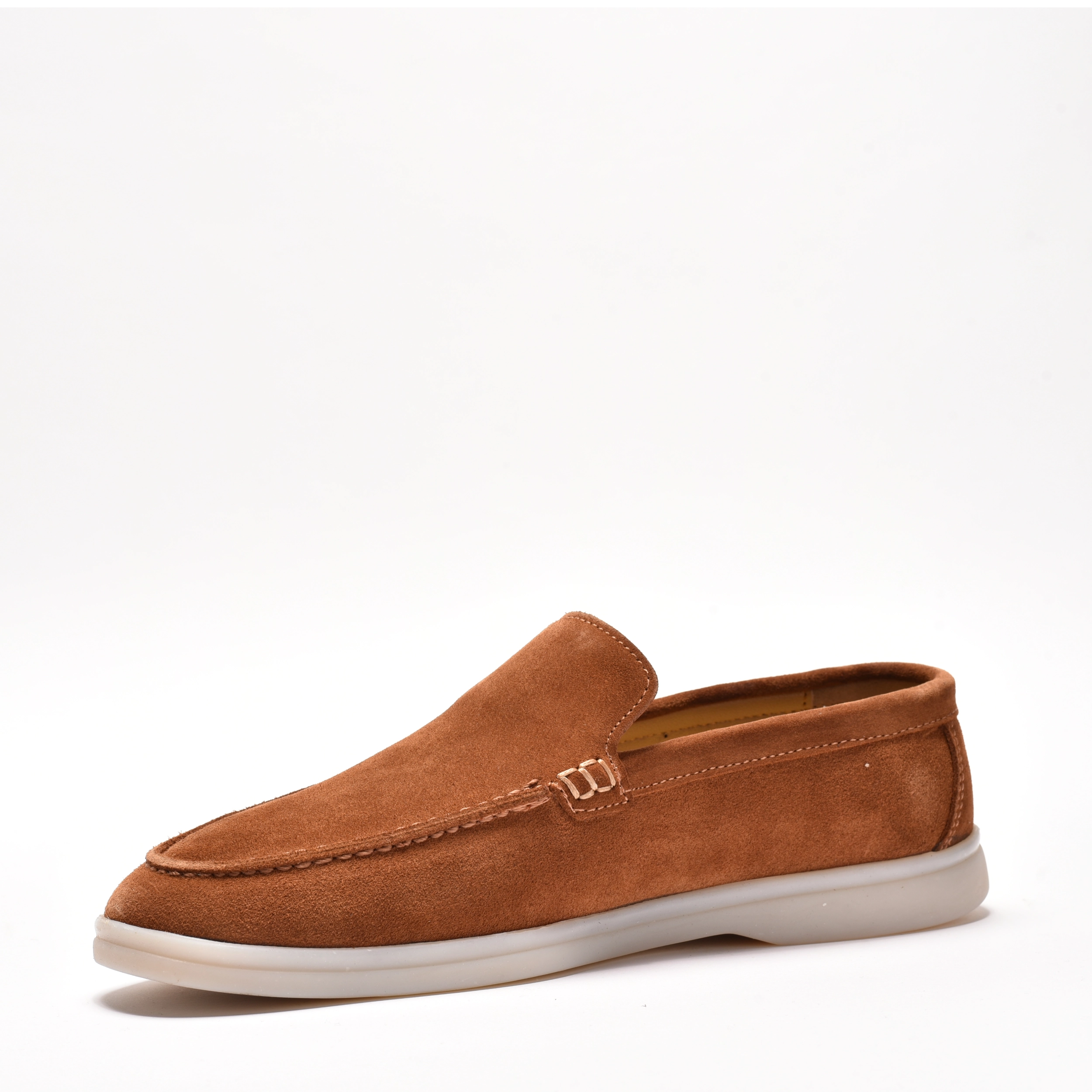Pantofi casual barbati din piele intoarsa camel 020