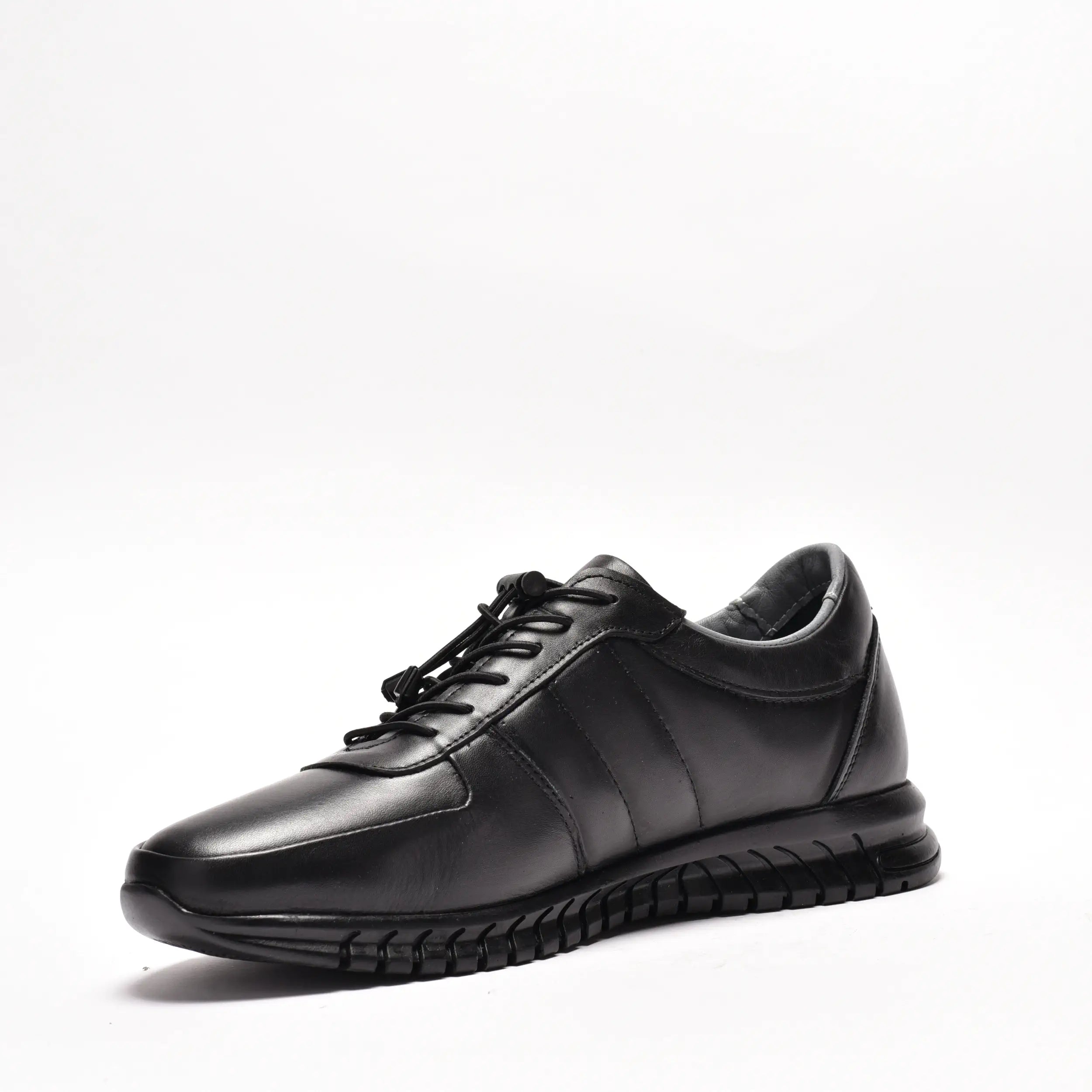 Pantofi casual barbati din piele naturala neagra S08