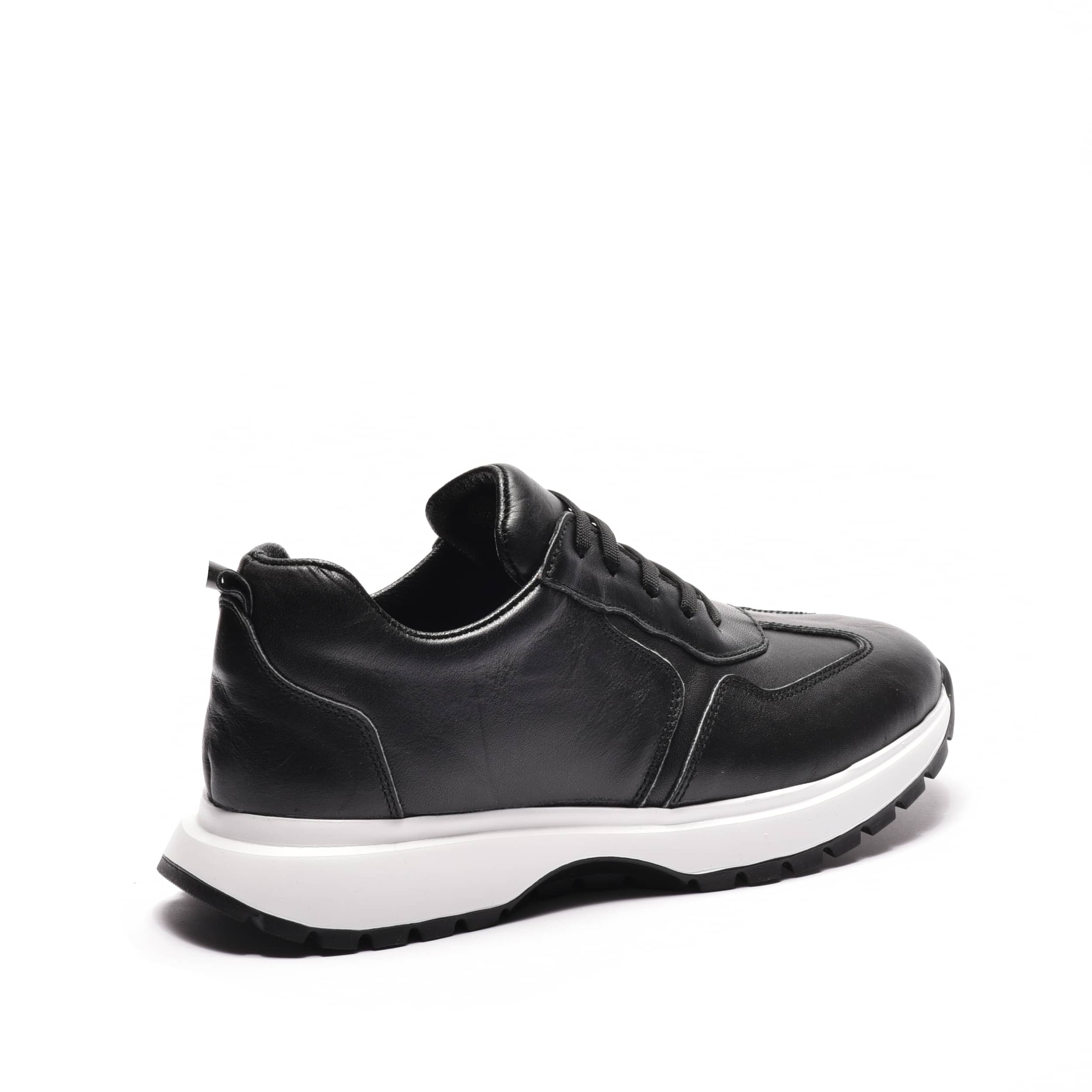 Sneakers dama extralight din piele naturala neagra