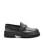 Pantofi barbati loafers, cu accesoriu, din piele naturala neagra 998