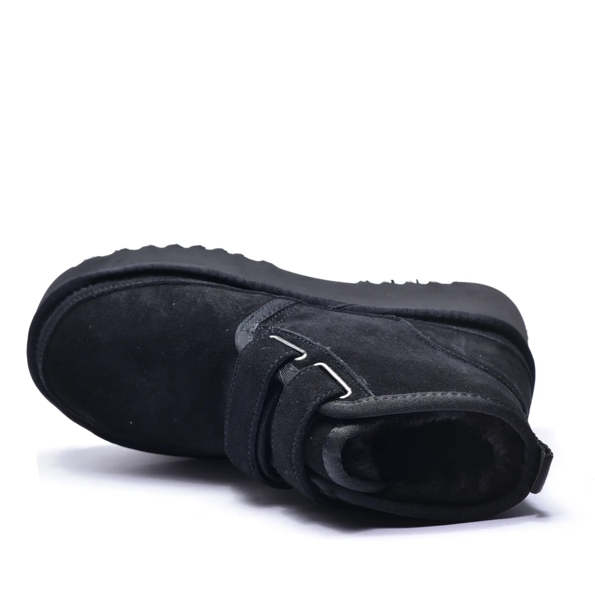 Ghete dama cu arici duble, din piele naturala negre 3006