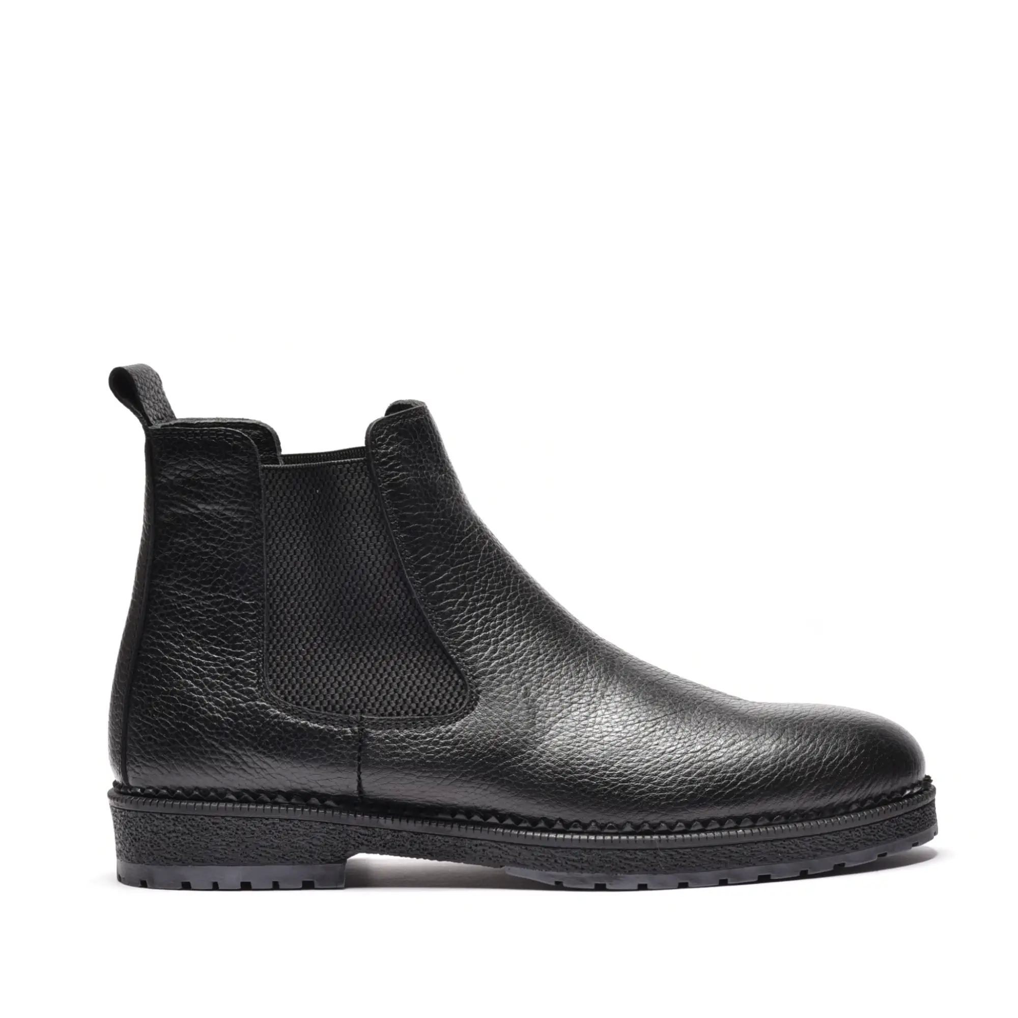 Ghete chelsea de barbati din piele naturala neagra