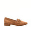 Pantofi casual Umme, loafers cu lant, din piele intoarsa maro, Hanna