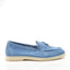 Pantofi dama casual Umme, loafers albastrii din piele intoarsa A5