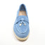 Pantofi dama casual Umme, loafers albastrii din piele intoarsa A5