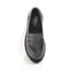 Pantofi dama Umme, loafers clasici, negre din piele