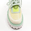 Pantofi dama casual tip lace-up, piele naturala galben verde, talpa spuma eva - umme.ro